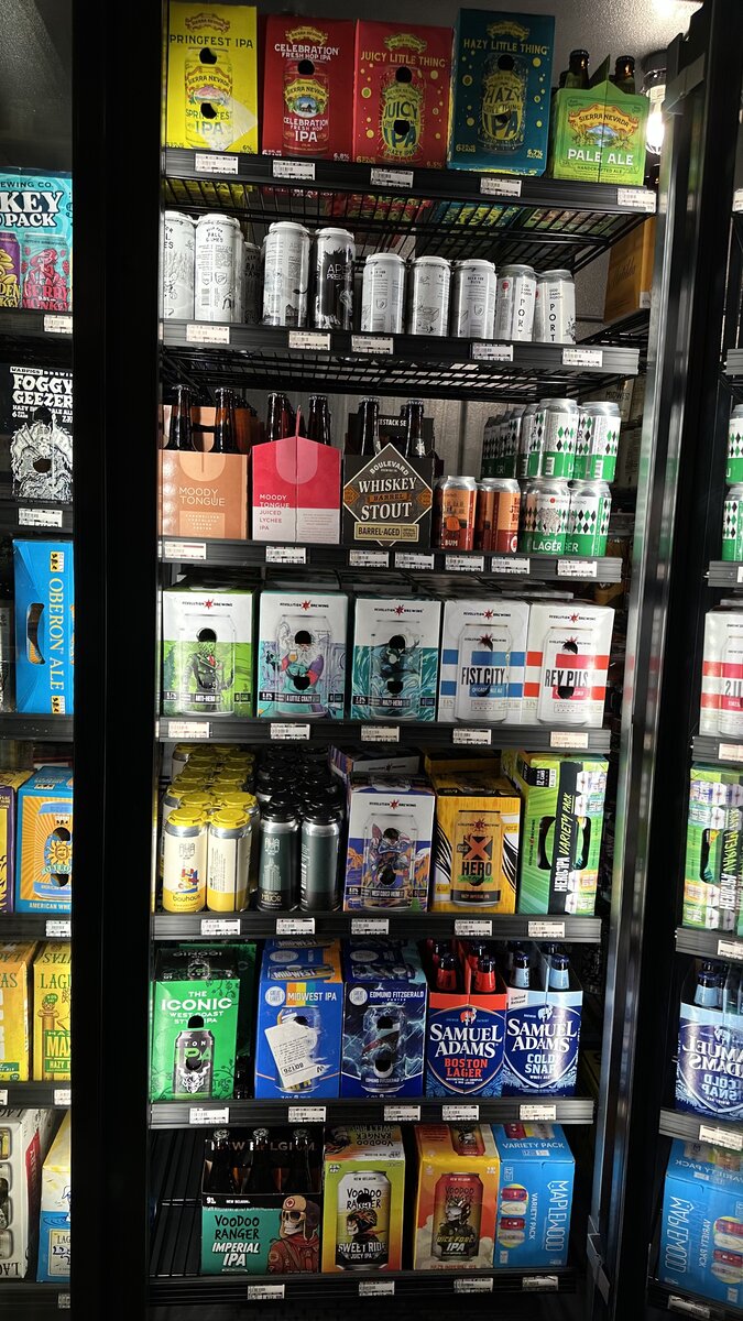 Curated wine collection on display