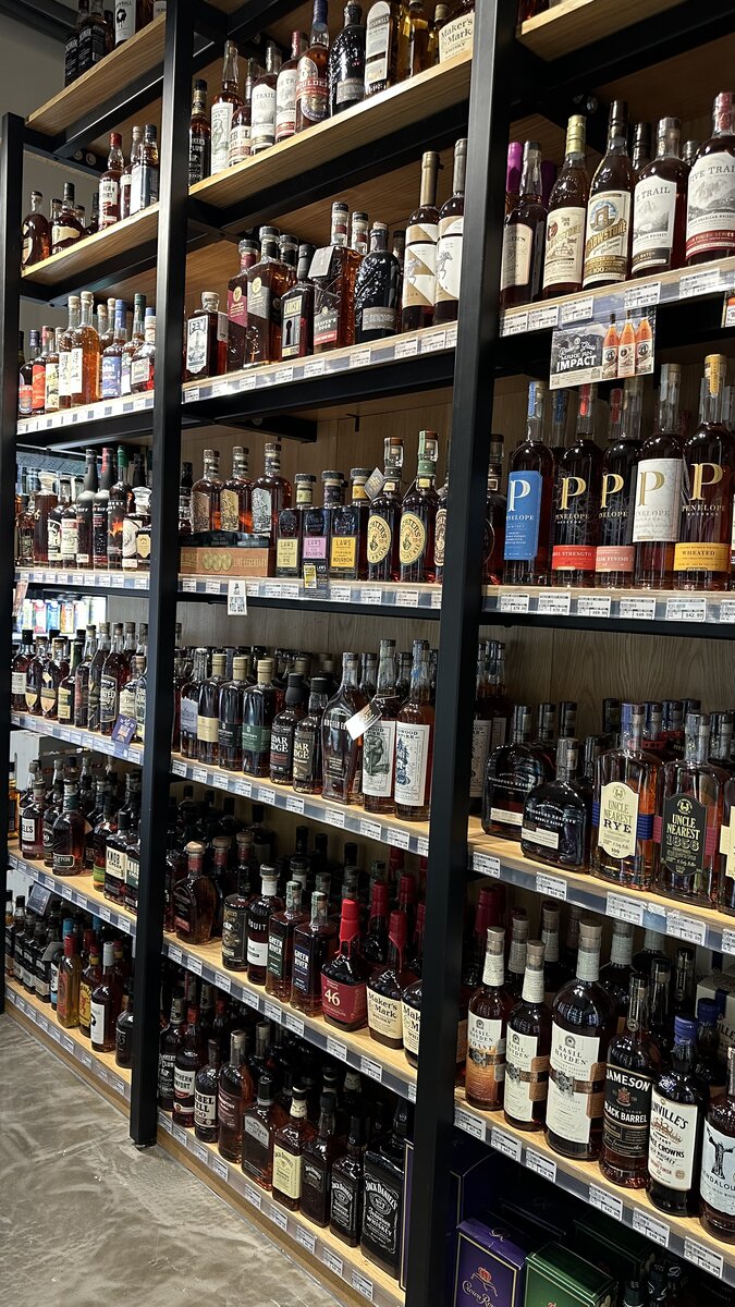 Boutique liquor store interior